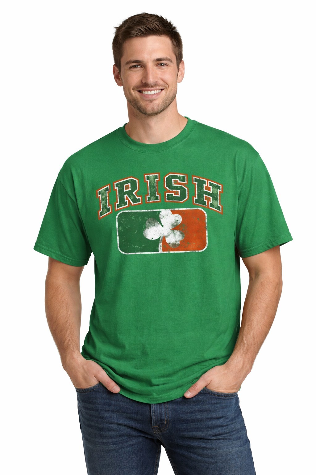 Irish MLB Styled Shamrock Silk Screen T-shirt gallery