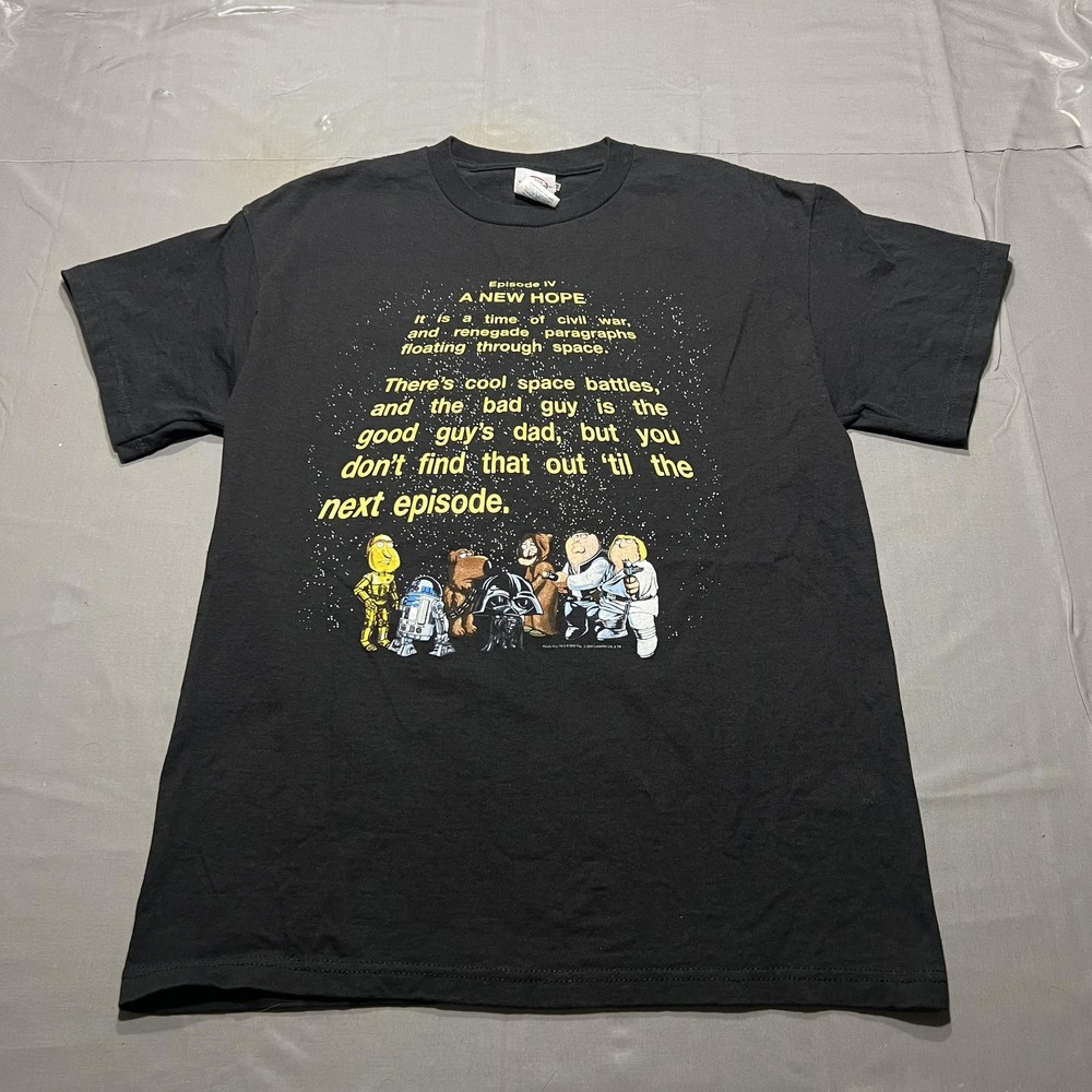 Delta Pro Weight Shirt Mens Medium Black Family Guy Star Wars Parody Graphic