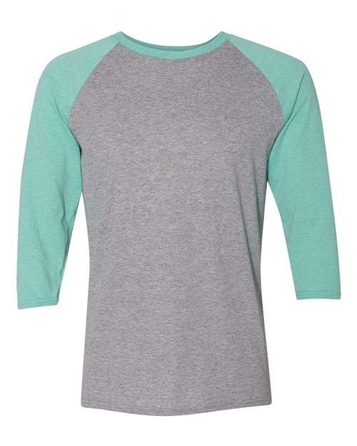 JERZEES Unisex Triblend Three-Quarter Raglan Baseball T-Shirt 601RR
