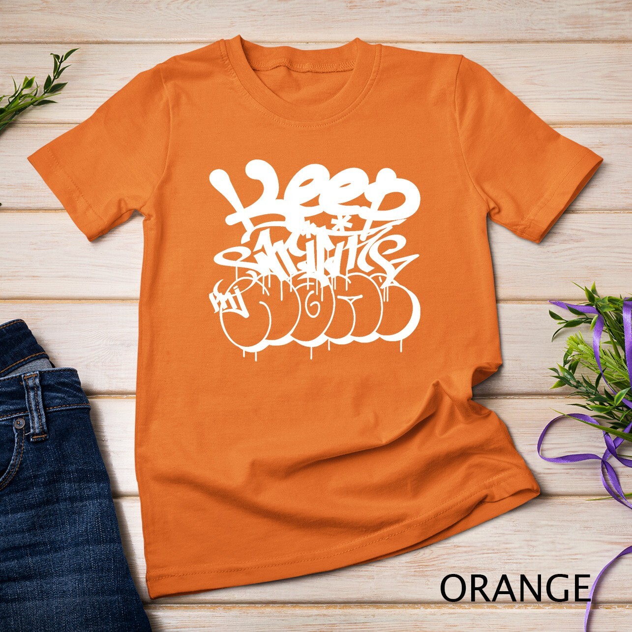 Keep writing my name white graffiti tag Unisex T-shirt gallery