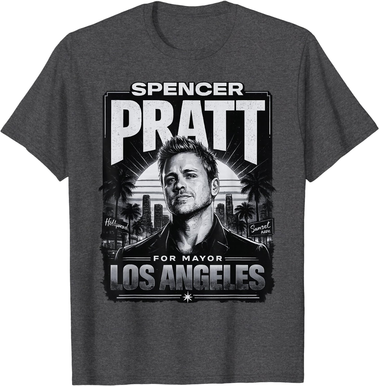 Spencer Pratt for LA Mayor California Humor Design T-Shirt T-Shirt gallery