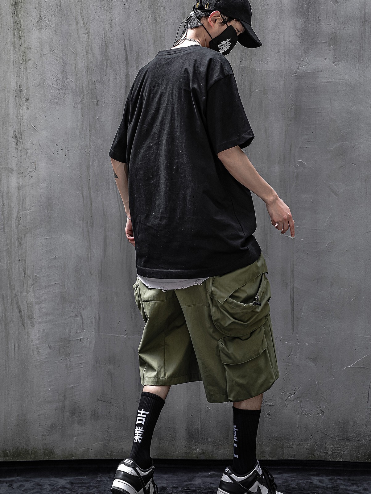 Niepce Men's Dark Reflection Spray Paint Tee Streetwear Graphic Shirt gallery