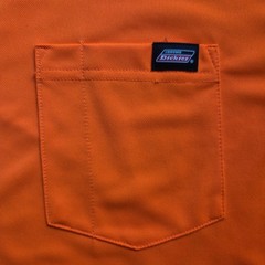 Genuine Dickies Men SIZE 2XL Short Sleeve Regular Fit Performance T Shirt Orange