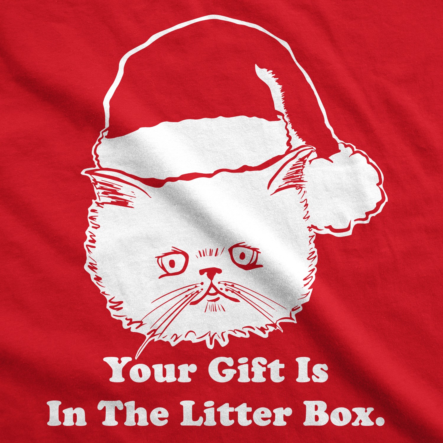 Mens Gift Is In The Litter Box Funny Crazy Cat Christmas Holiday T shirt gallery