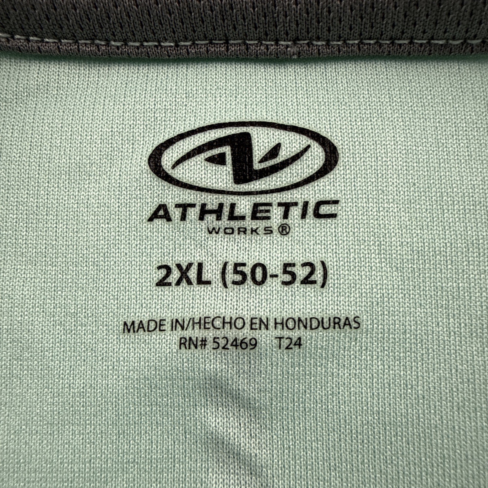 Athletic Works Size 2XL Crew Neck T-Shirt Aqua Green Workout Polyester gallery