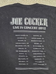 Joe Cocker – LIve In Concert” – Tour ‘12 – Black Shirt – L – XL – Tultex