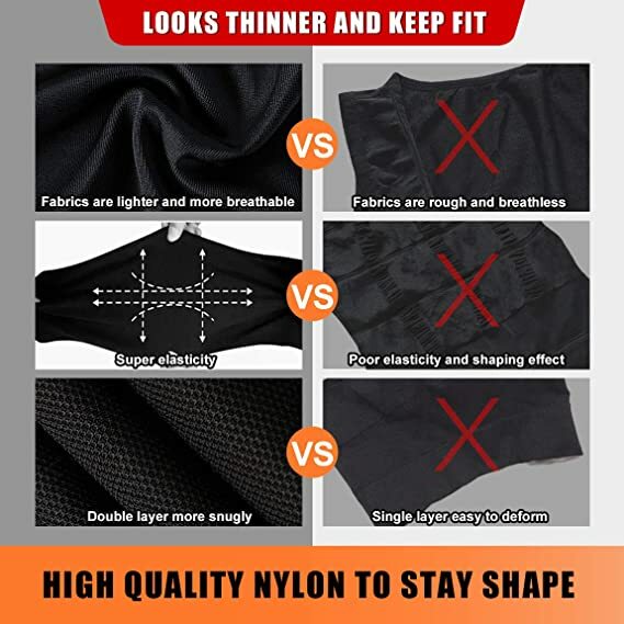 Men's Body Shaper Toning T-Shirt Ultra Durable Vest High Compression Underwear gallery