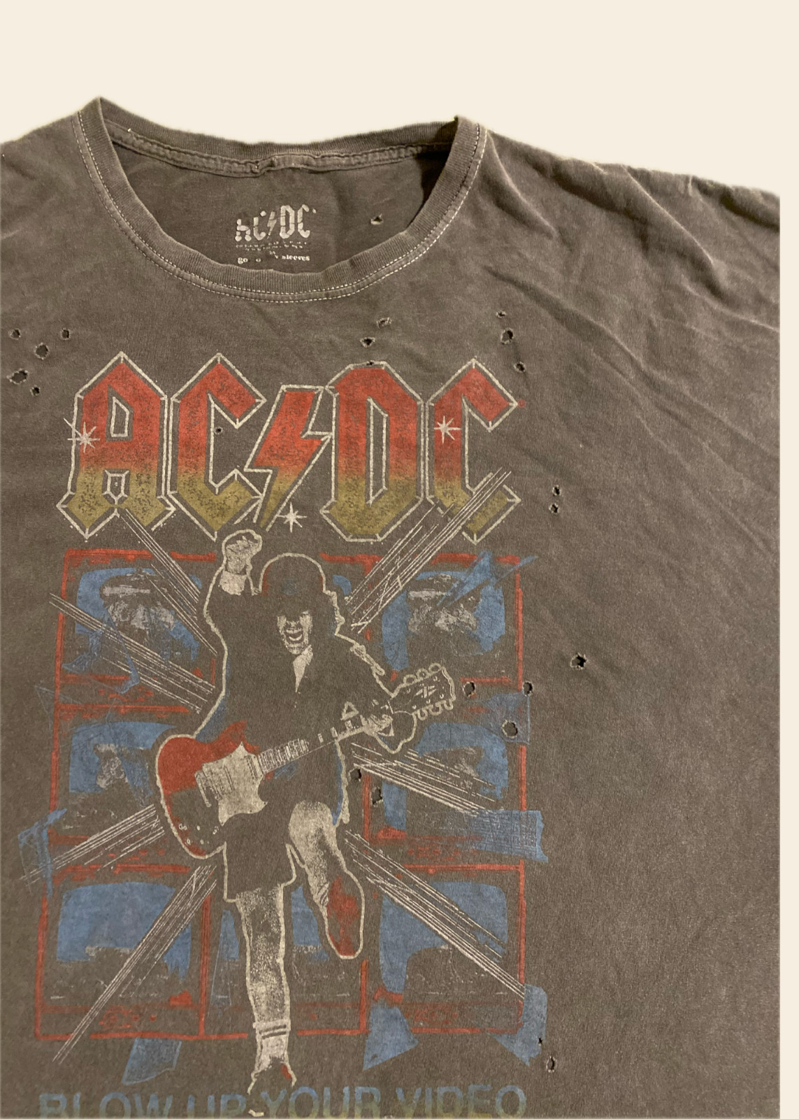 ACDC "Blow up your video" Distressed Graphic Tee gallery