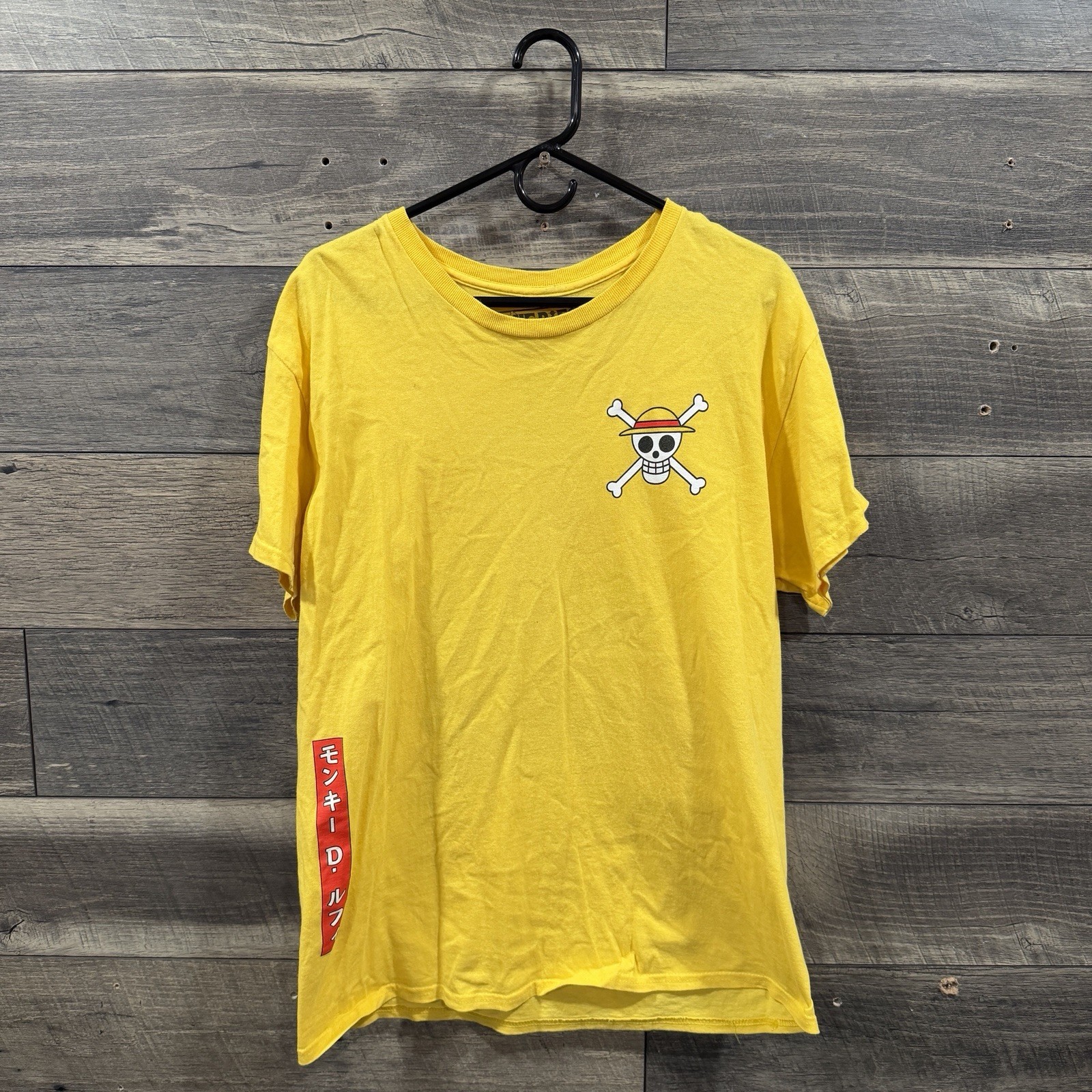 One Piece Monkey D LUFFY Manga Black Short Sleeve T-Shirt – Men’s Size L