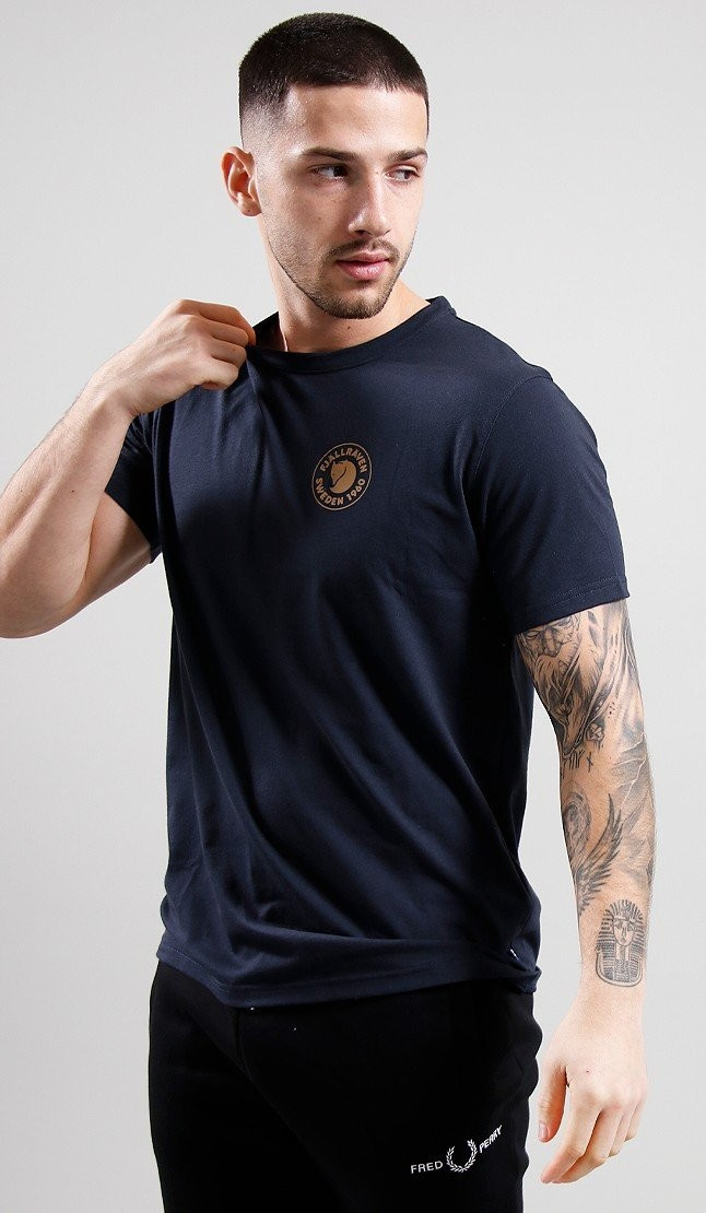 Fjallraven L94402 Mens Dark Navy Cotton Blens Logo T Shirt Size M gallery