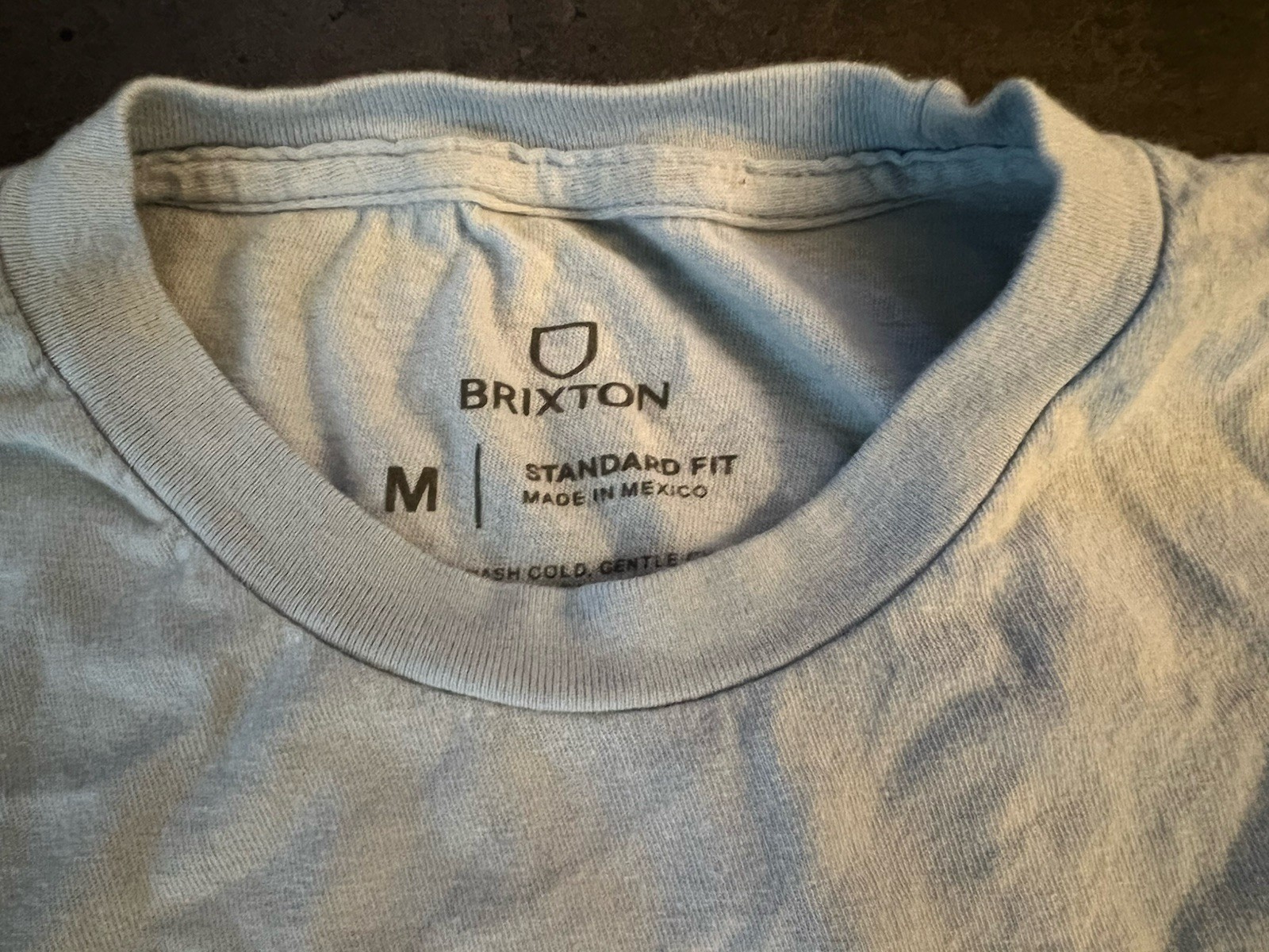 Brixton Men's White Solid Knit Cotton Crew Neck Short Sleeve Logo T-Shirt M gallery