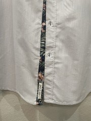NWT Voyage Craft + Flow Button Up Blue Floral Tropical Short Sleeve Men Medium