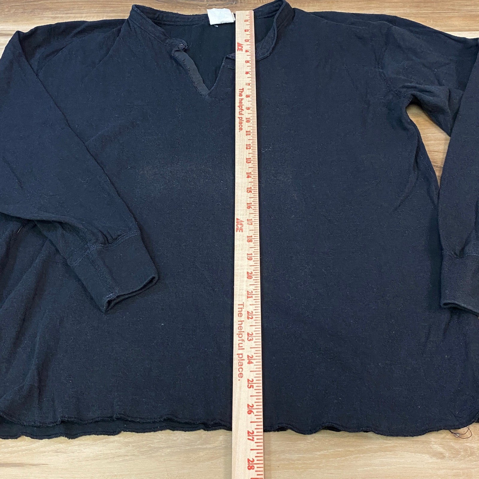 Vintage L.L. Bean Henley Shirt Base layer Mens XL Wool Blend USA River Driver gallery