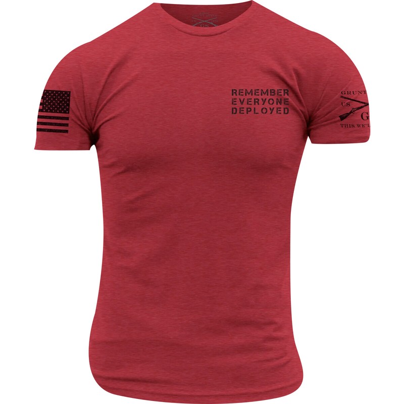 Grunt Style R.E.D. All Forces T-Shirt - Red gallery