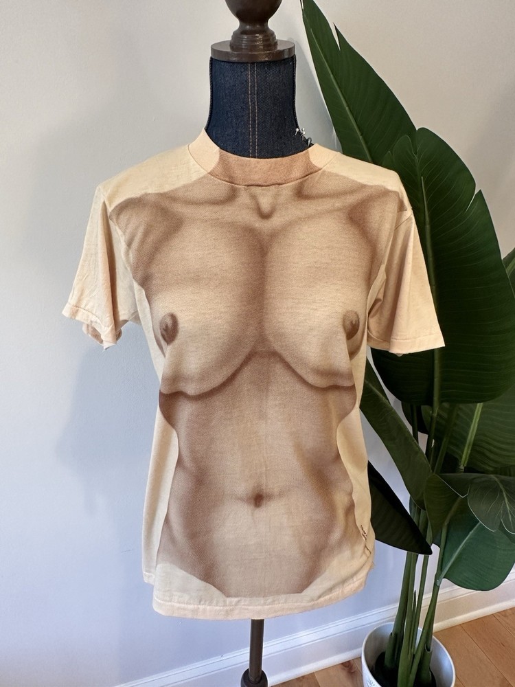 NWT Vintage Athletic Supporter Nude Woman Breasts Shirt 1984 Single Stitch Hanes