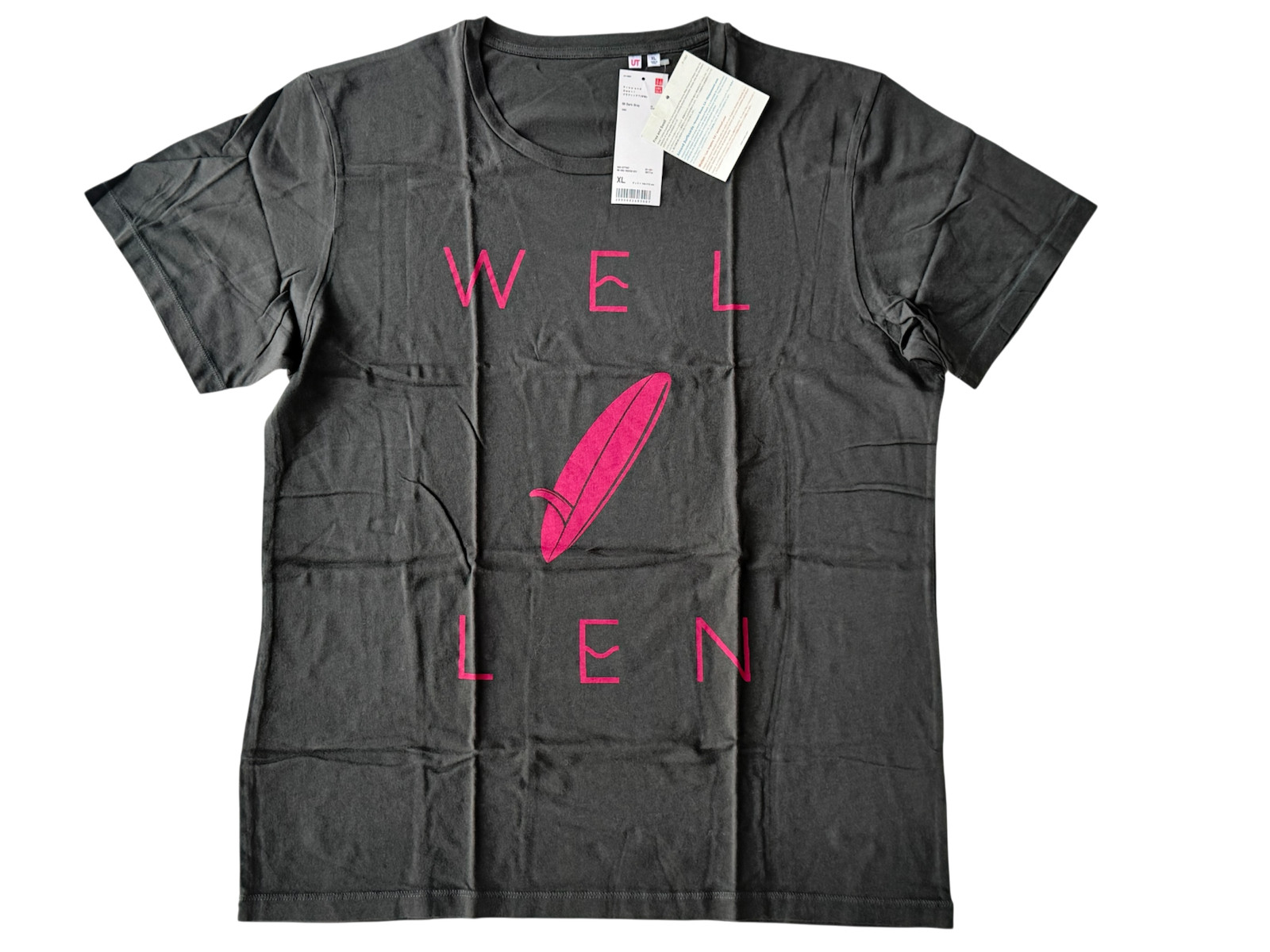 Wellen surf x UNIQLO NWT T-Shirt Size XL Dark Gray Japan gallery