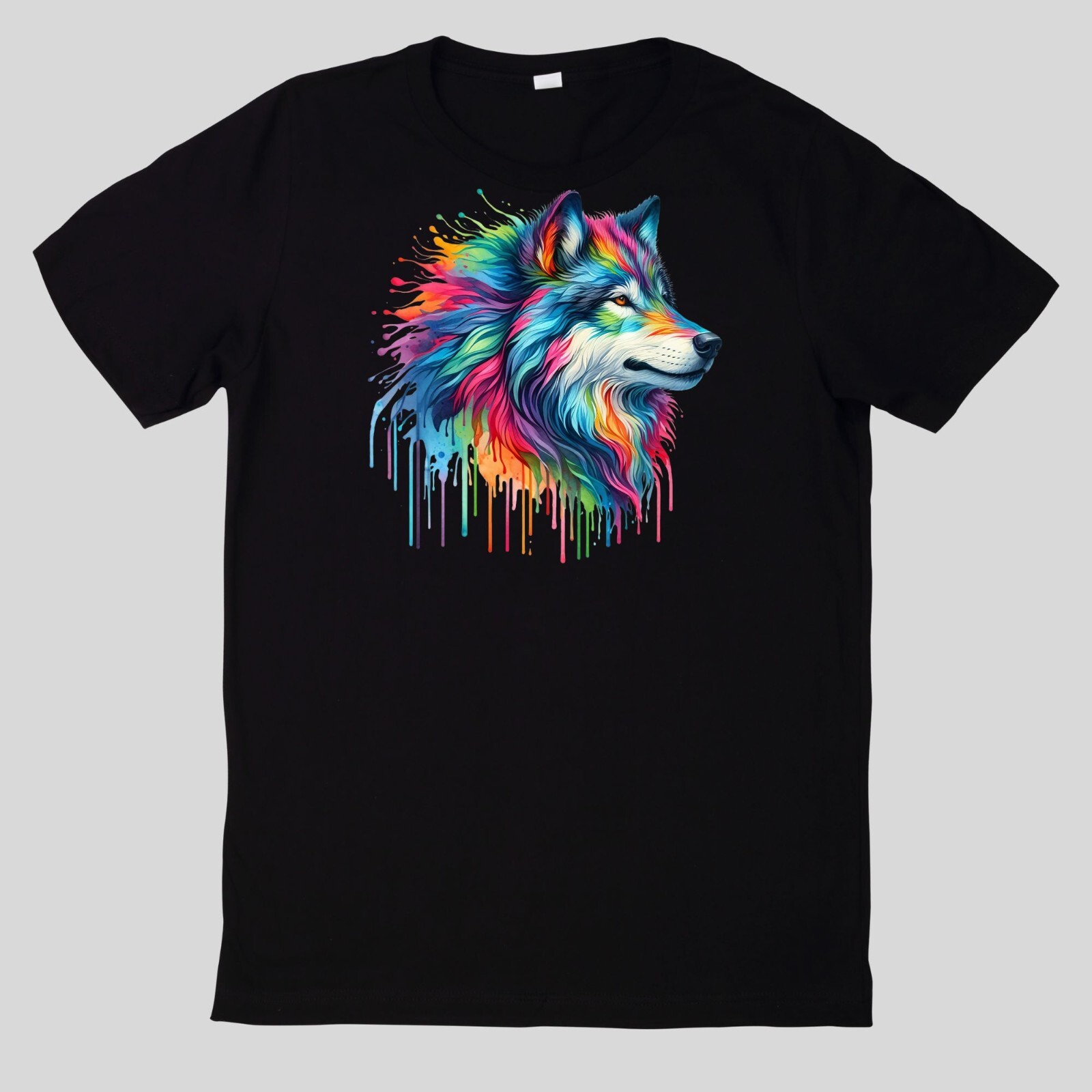 Rainbow Animals Cotton T-Shirt Fun Fun Sayings Funny Cartoon