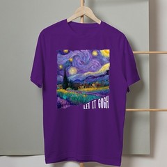 Let It Gogh Tee, Van Gogh Trendy Shirt, Art Lover Tee Gift, Starry Night Flowers