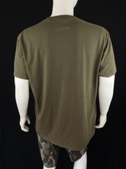 Black N’ Blanc by Projek Raw Olive Green Camo Pocket, Size Zip T Shirt, Mens 2XL