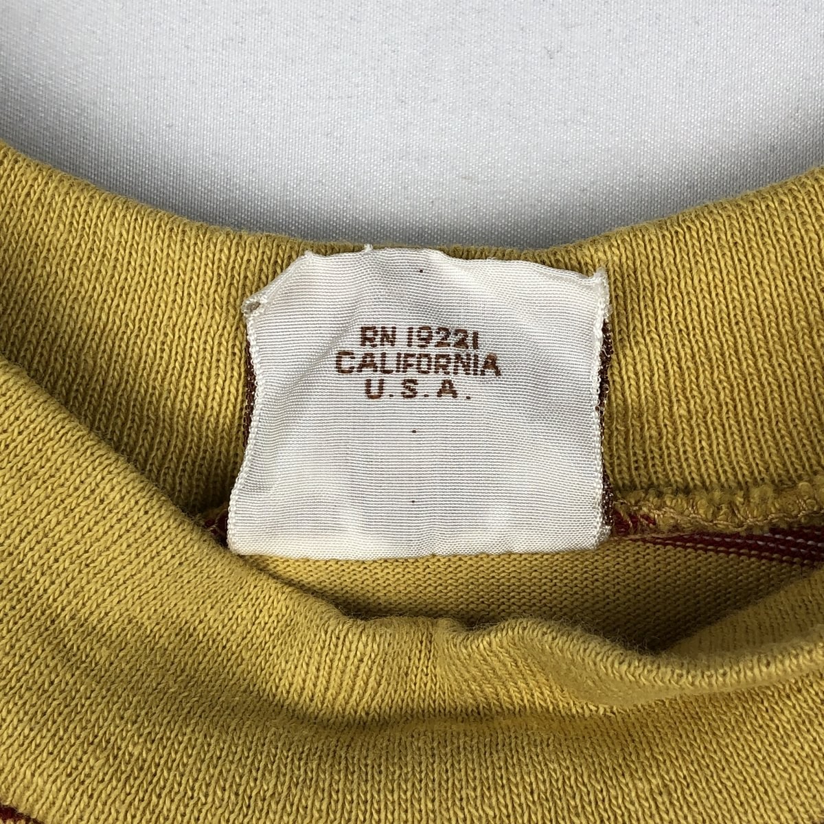 Used 70'S-80'S HANG TEN striped pattern multi-stripe mock neck surf skate t-... gallery
