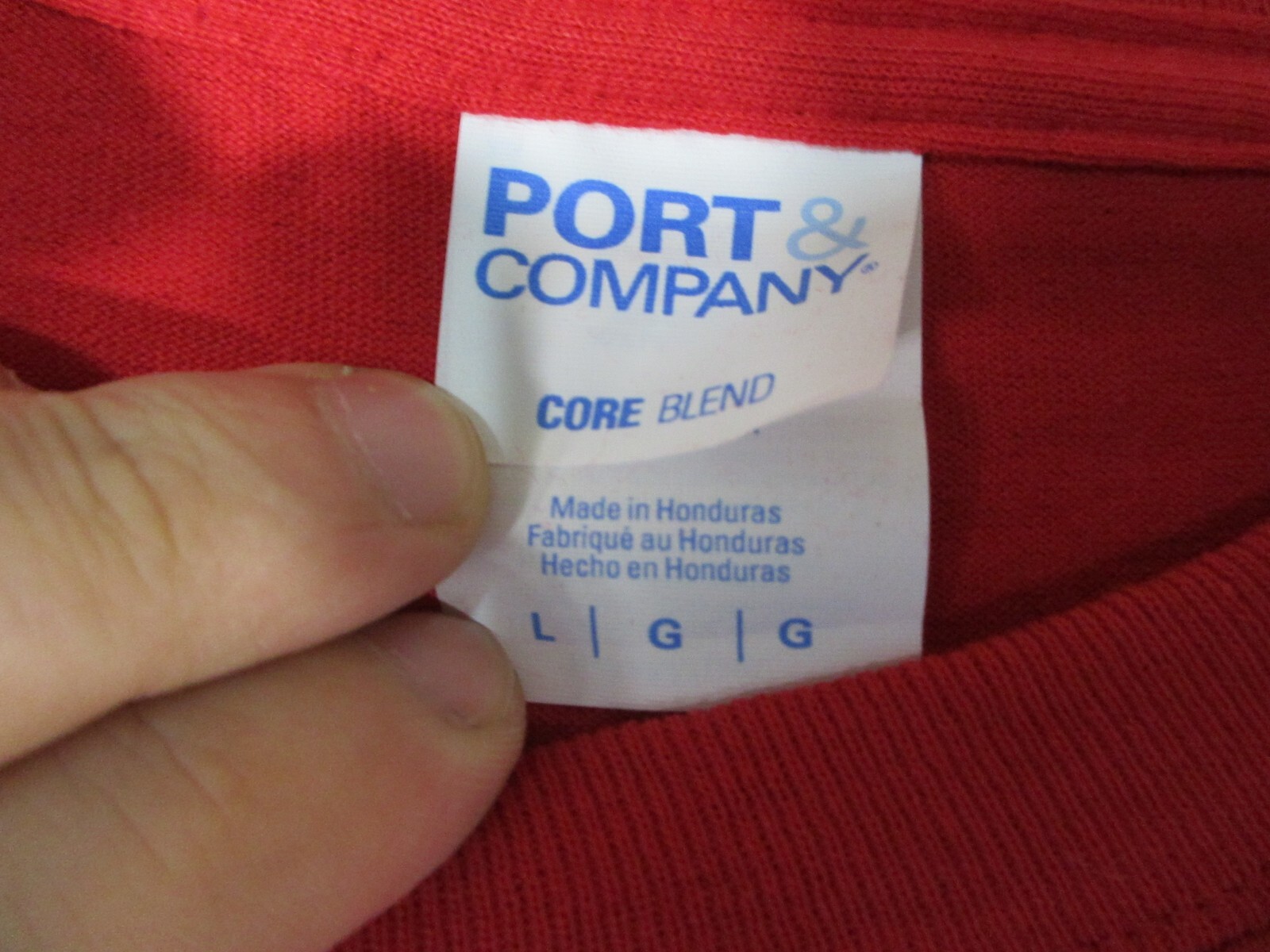 Port & Company Mens Staples T-Shirt Crew Neck Short Sleeve Size L Red gallery