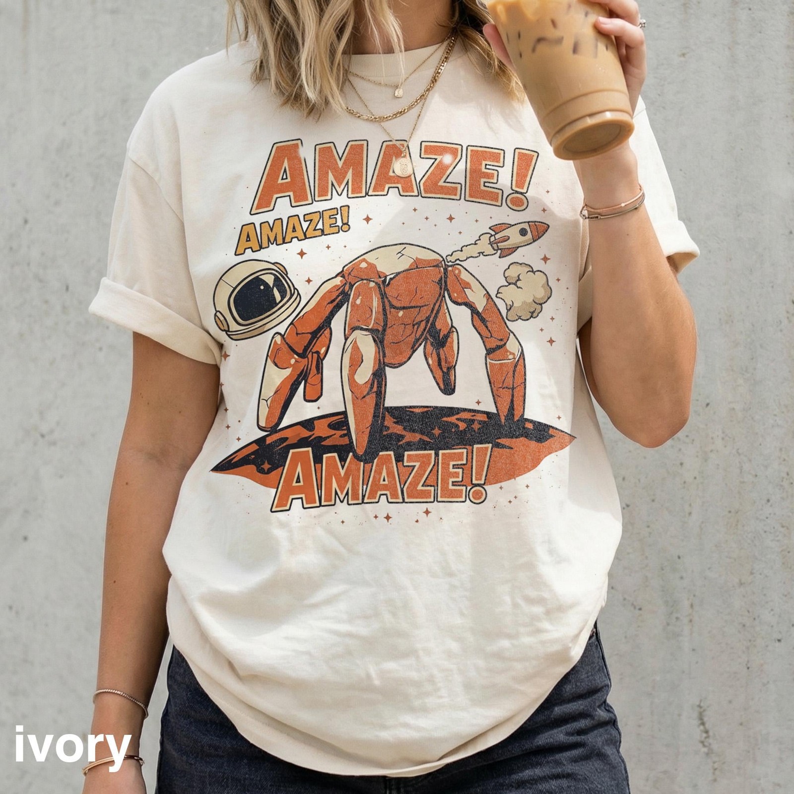 Project Hail Mary Rocky Shirt Retro Sci Fi Alien Book Lover Graphic Tee gallery