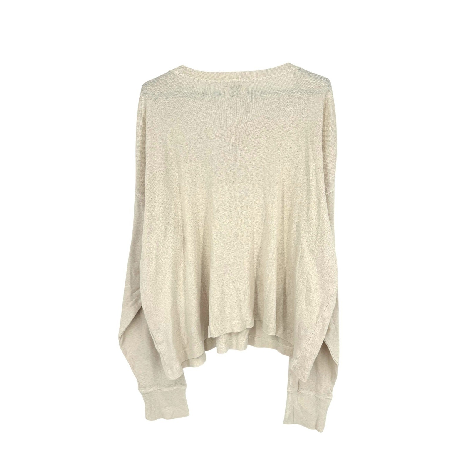 Elwood Men Oatmeal Beige Cotton Henley Long Sleeve Shirt Large ET00026 gallery