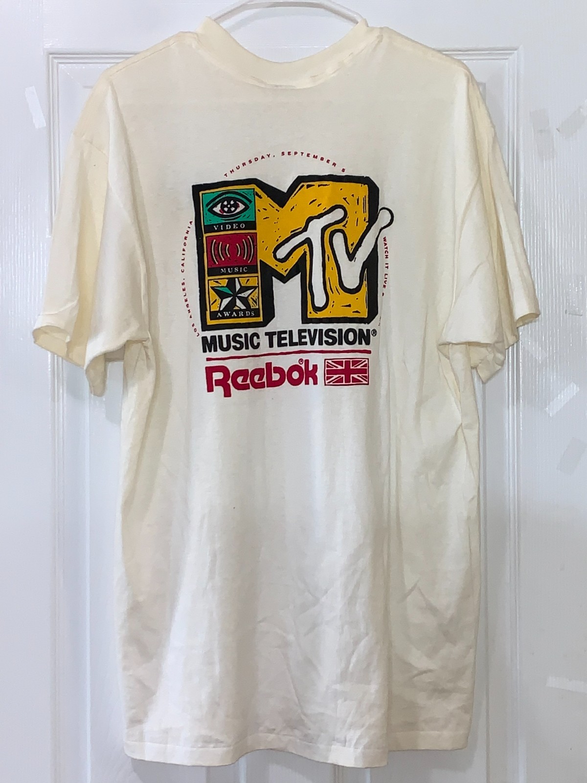 VINTAGE 1991 REEBOK & MTV MENS SHIRT ONE SIZE FITS ALL BRAND NEW gallery