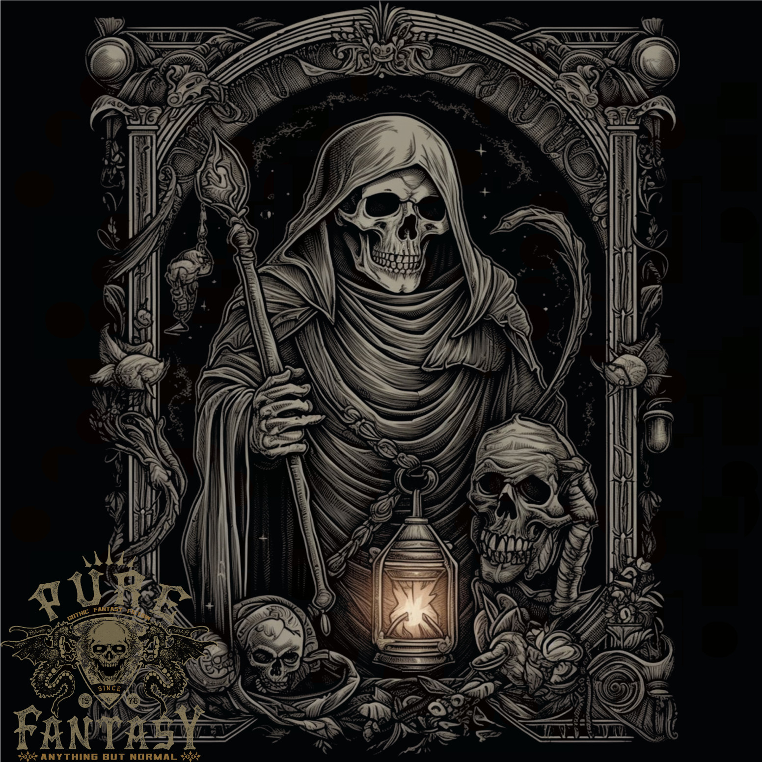Gothic Grim Reaper Goth Heavy Metal Skull 6 Mens T-Shirt 100% Cotton gallery