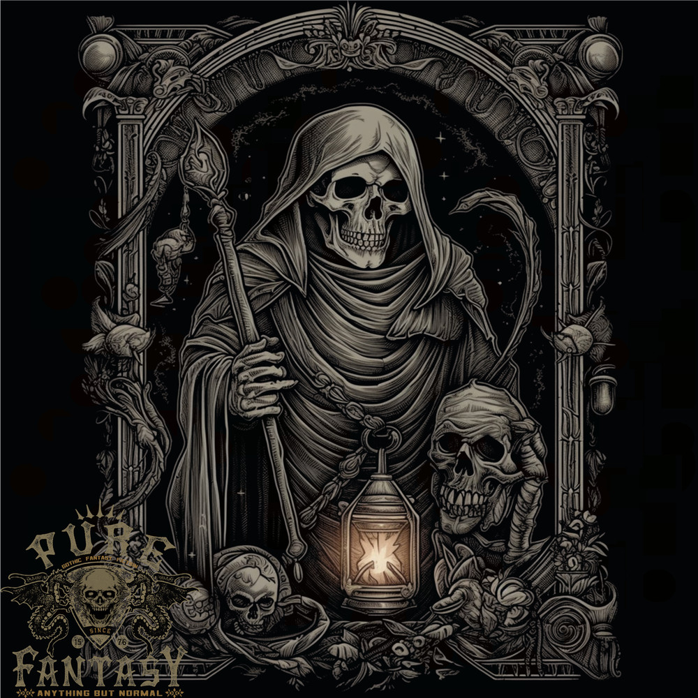 Gothic Grim Reaper Goth Heavy Metal Skull 6 Mens T-Shirt 100% Cotton
