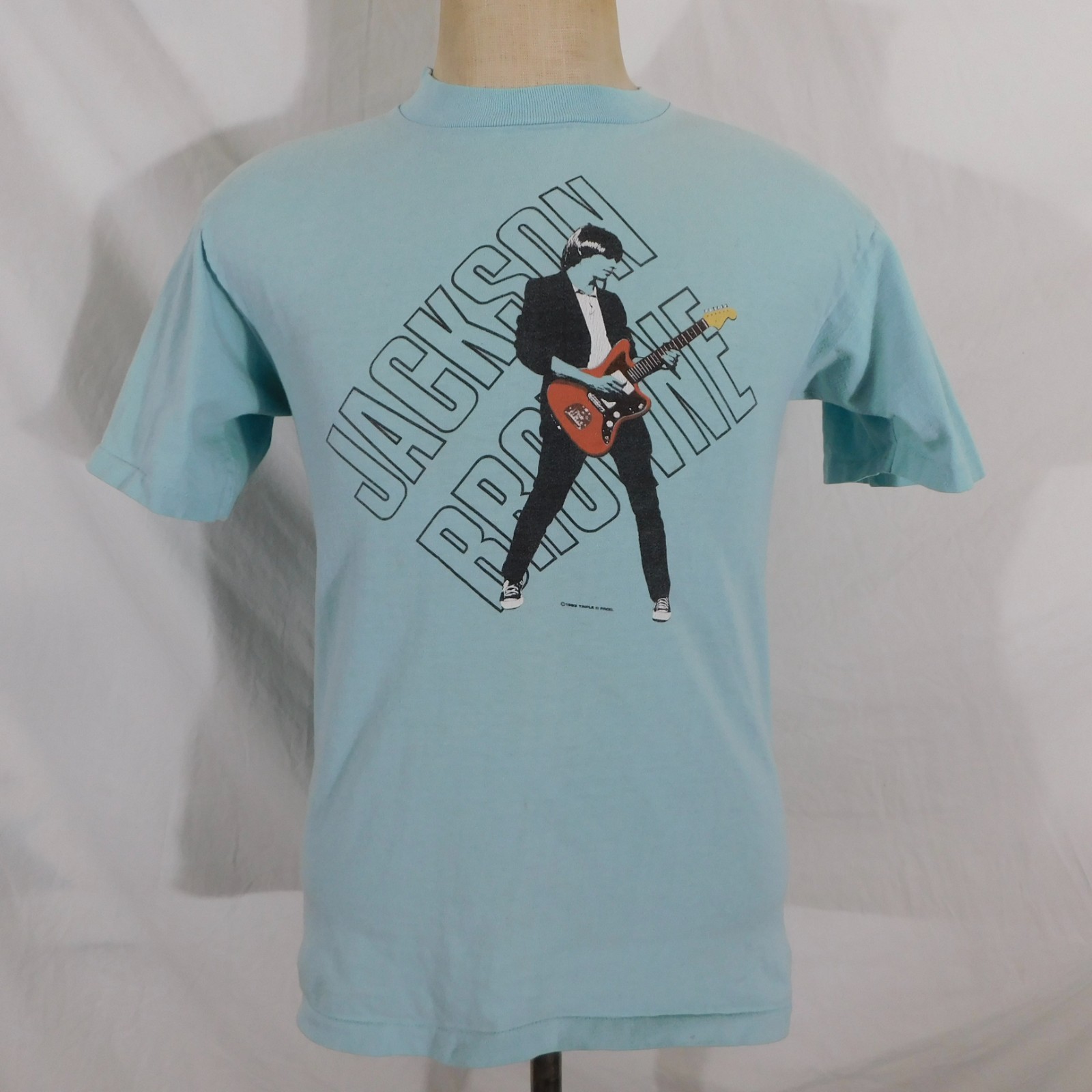 Vintage 1983 Jackson Browne Blue Single Stitch T-Shirt Band Tee Winterland Prod gallery