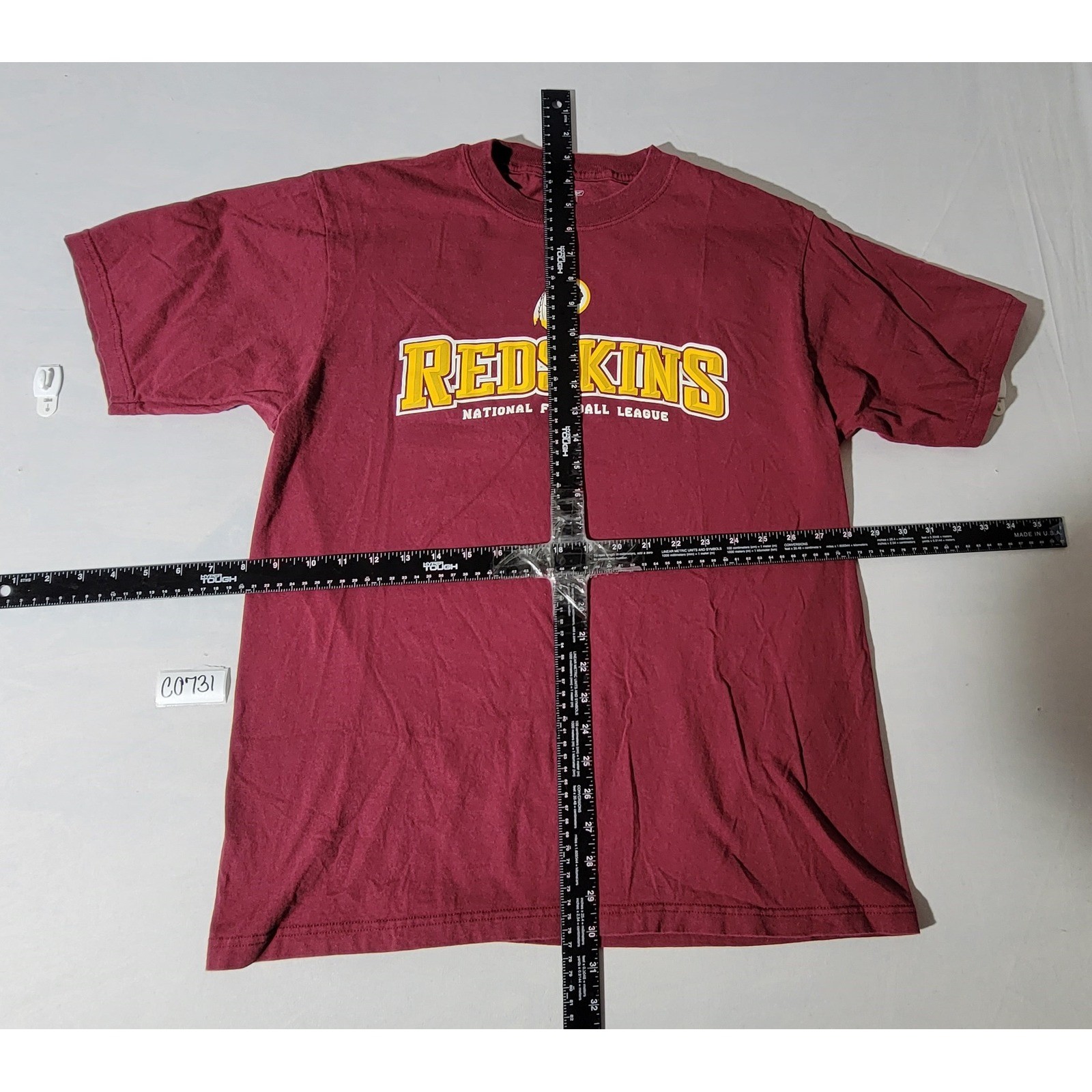 Reebok NFL Washington Redskins Burgundy Graphic T-Shirt Mens Medium gallery