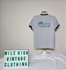 Retro Ringer Shirt Men’s L Wasatch Construction Tee Mens Adult Trades Y2K VTG