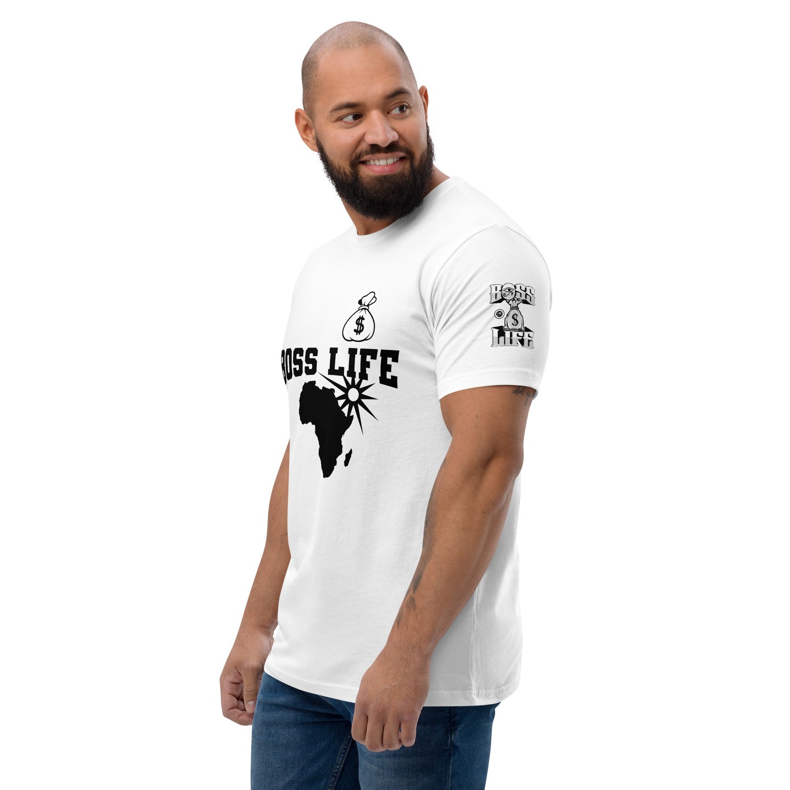 Boss Life African Money, egyptian pharaoh back Short Sleeve T-shirt gallery