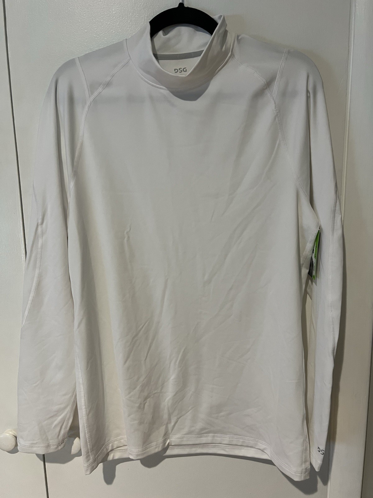 DSG Men's Cold Weather Compression Crew Neck Top White Base Layer Size Large NWT gallery