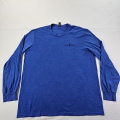 Take it Easy Woody Surf Board Blue Long Sleeve Tri-Blend T-Shirt Men’s 2XL