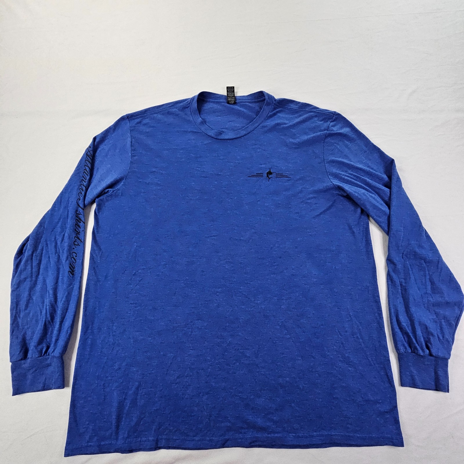 Take it Easy Woody Surf Board Blue Long Sleeve Tri-Blend T-Shirt Men's 2XL gallery