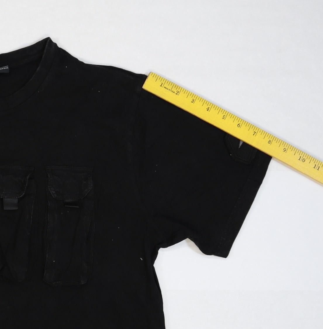 Time Space Shirt Mens Large Black Utility Tactical Chest Pockets Streetwear gallery