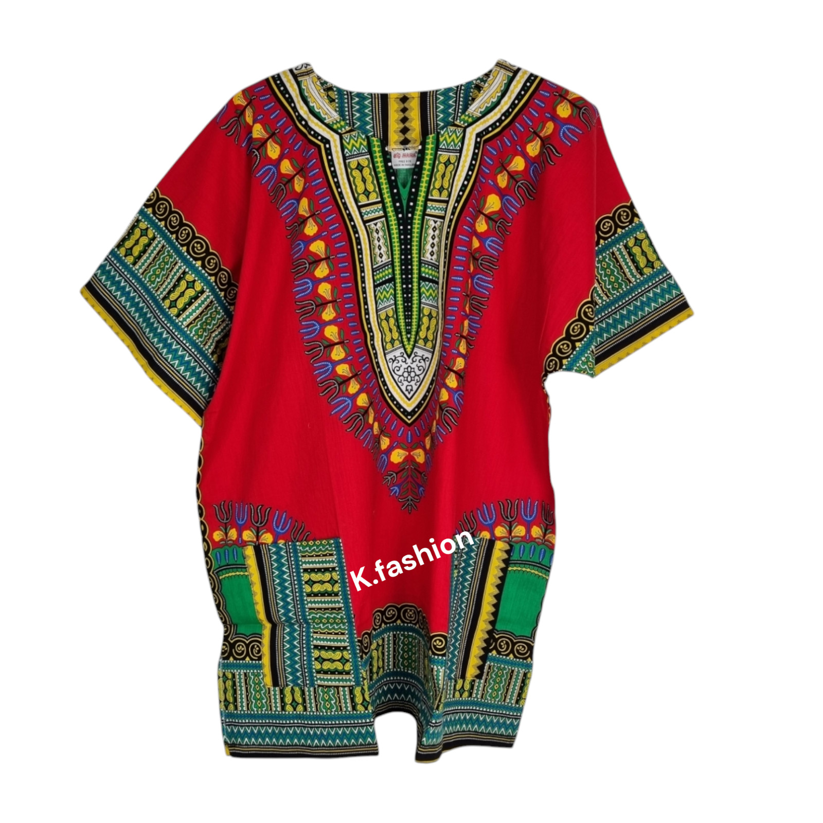 100% COTTON Unisex Dashiki Africa Tribal Print Festival Kaftans Shirt Blouse Top gallery