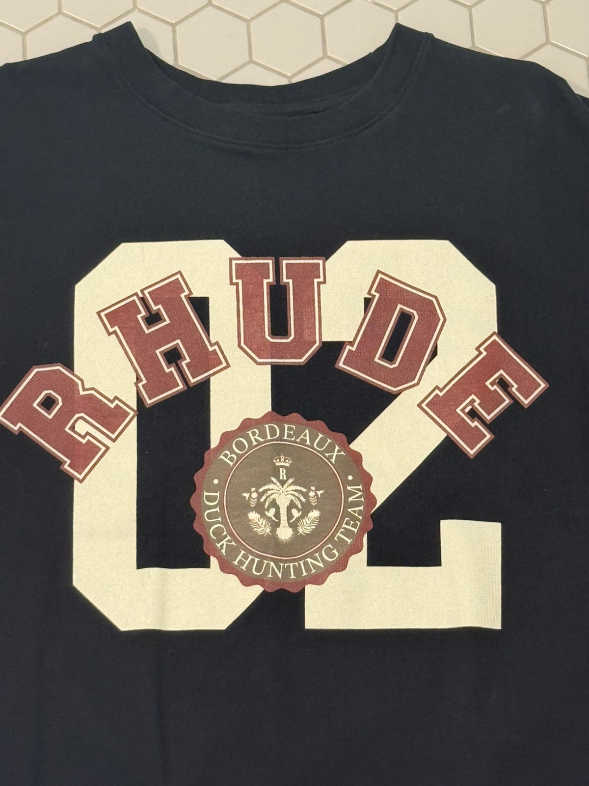 RHUDE Bordeaux Duck Hunting Team T Sz XXL gallery