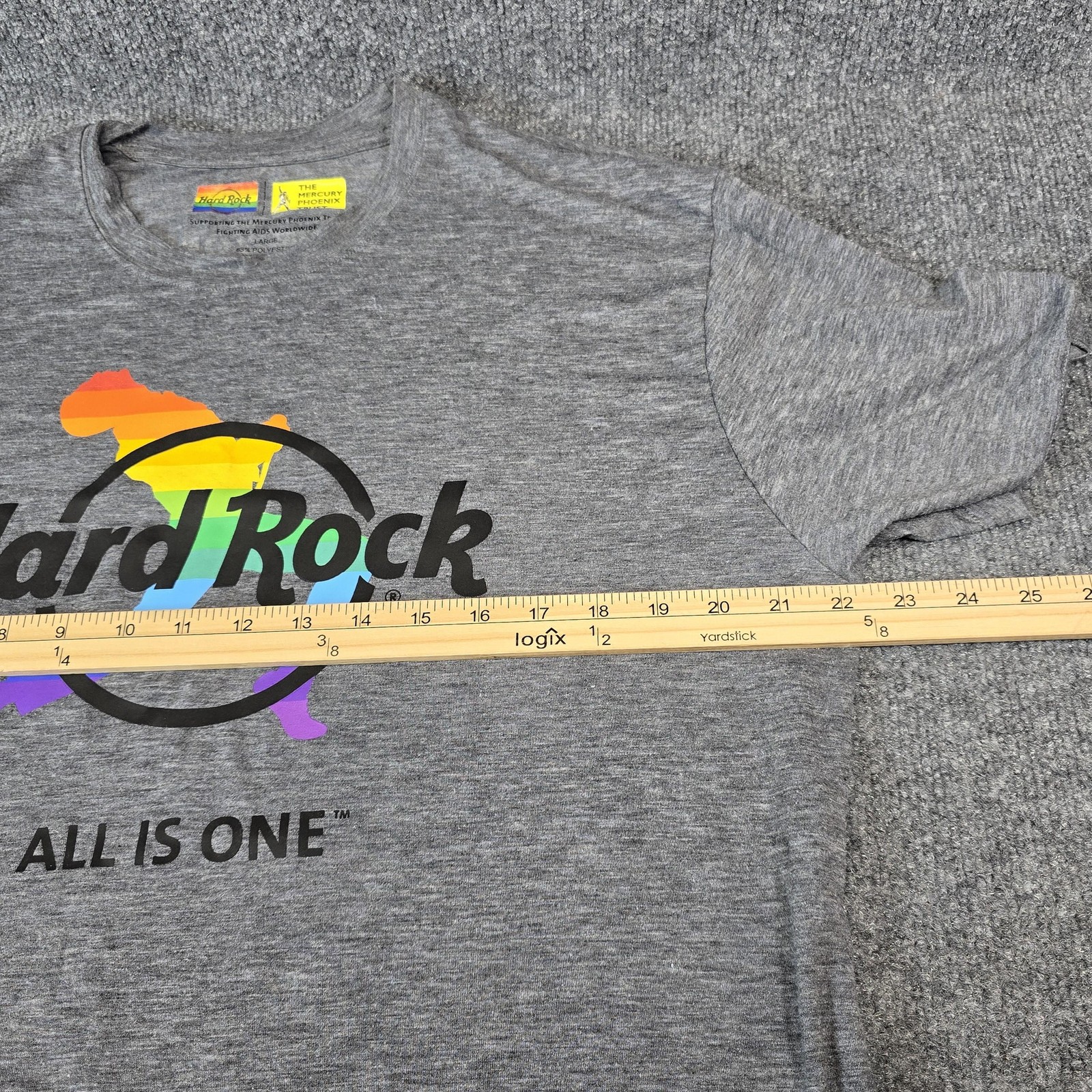 Hard Rock Cafe New York Shirt Mens Large Gray Rainbow Pride Mercury Graphic Tee gallery