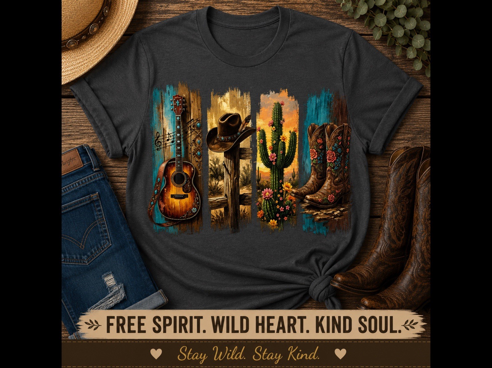 Custom Graphic T-Shirt/Country, Western, Fishing, Camping, Farm, Patriotic gallery