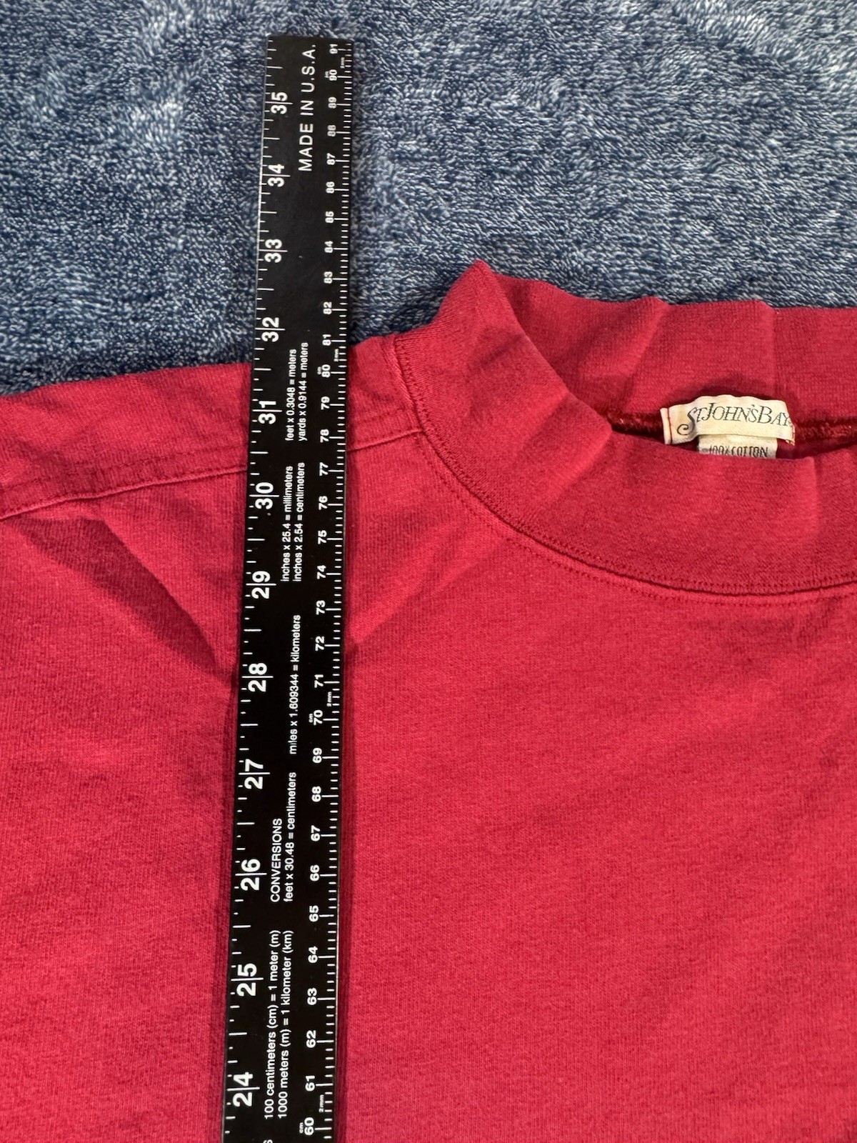 VINTAGE St Johns Bay Shirt Men’s 1XLT Pullover T 90s Box Style Tee gallery