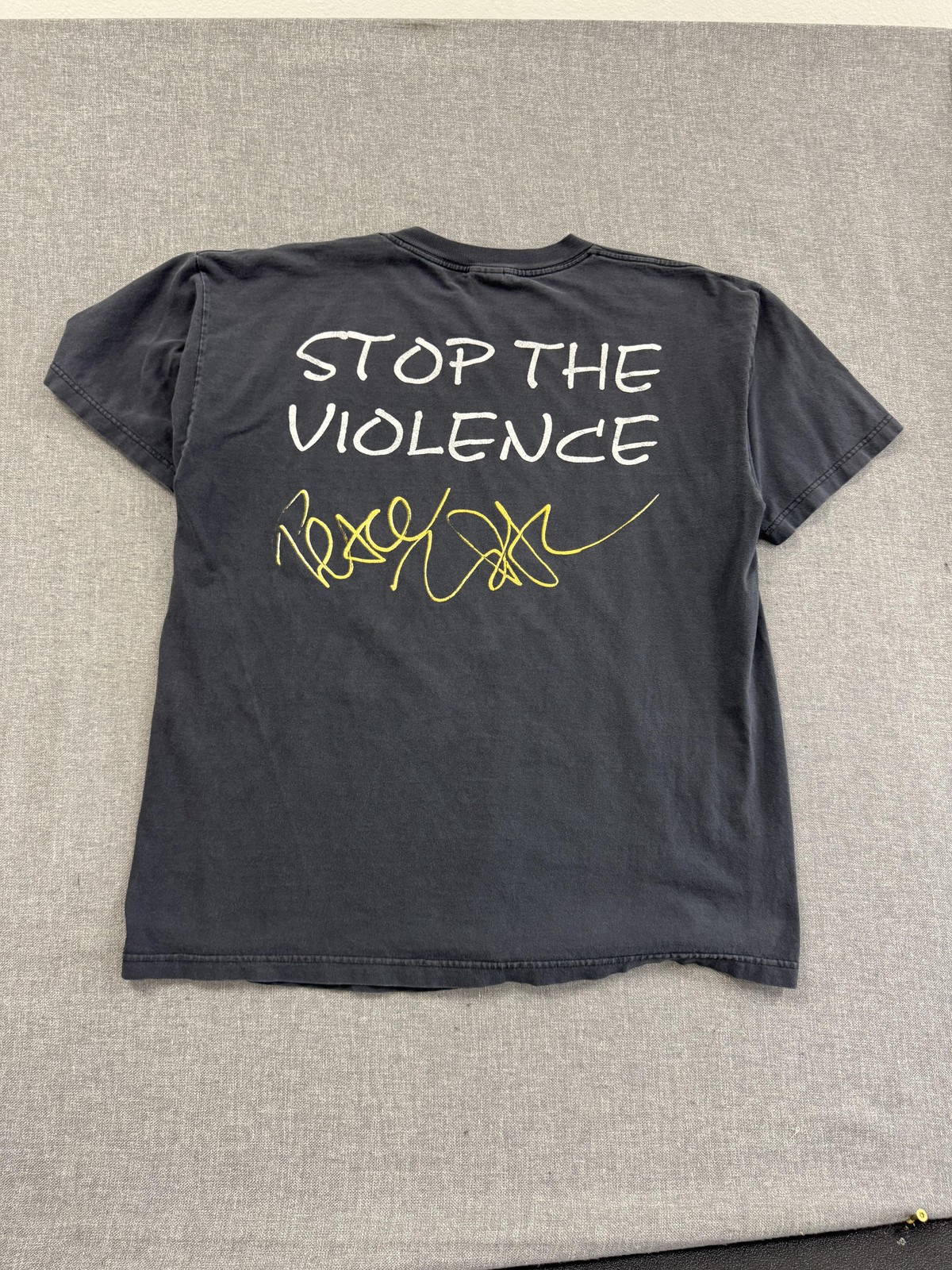Vintage 1997 Tupac Memorial T-Shirt Rap Tee Mens XL Black Stop The Violence Fade gallery