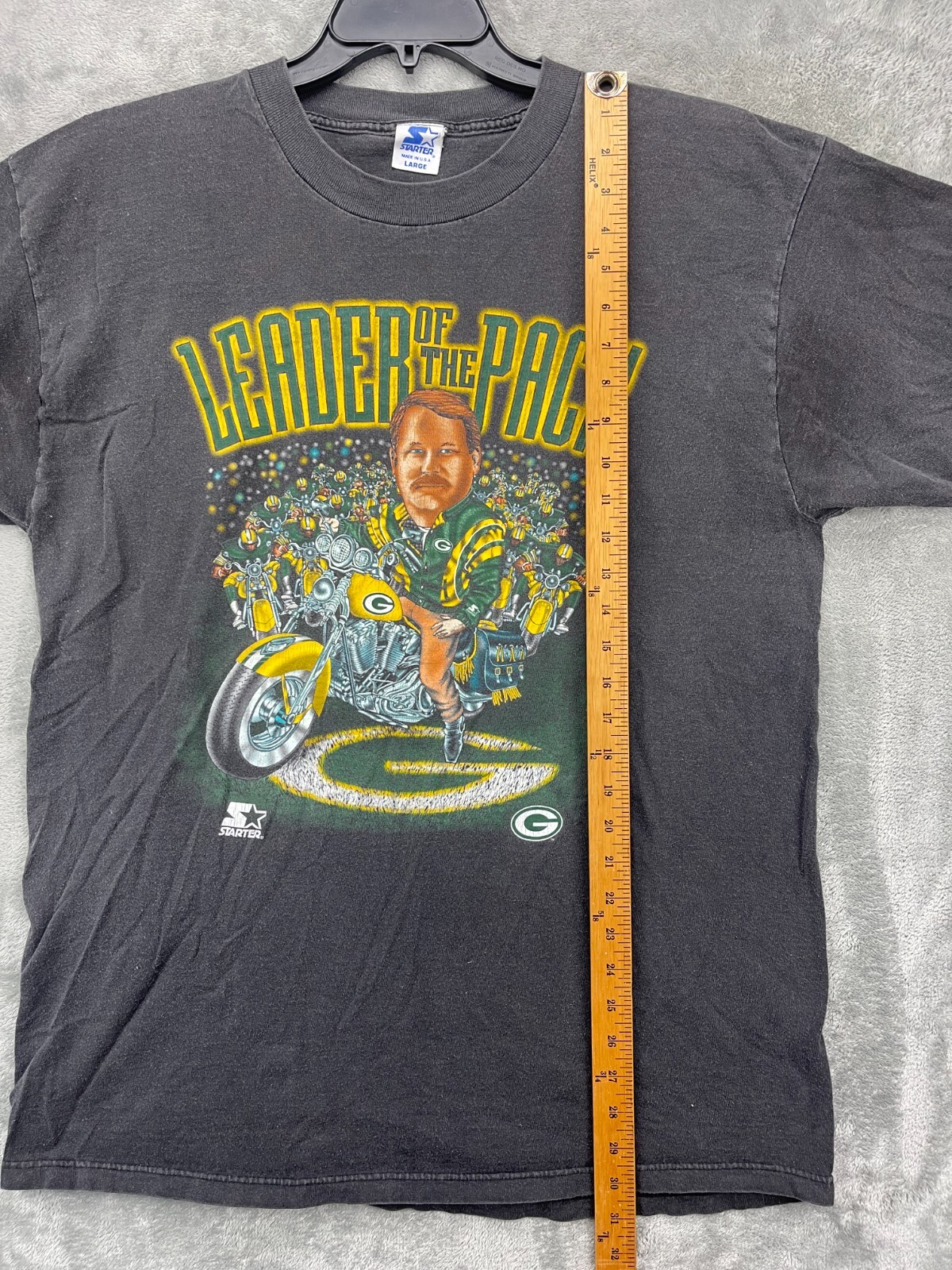 VTG Starter Green Bay Packers T-Shirt Sz Large Leader of The Pack Mike Holmgren gallery