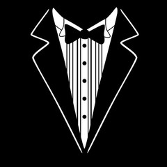 Tuxedo Shirt – Classy Party Bowtie Formal Prom Casual – Adult Unisex T-Shirt