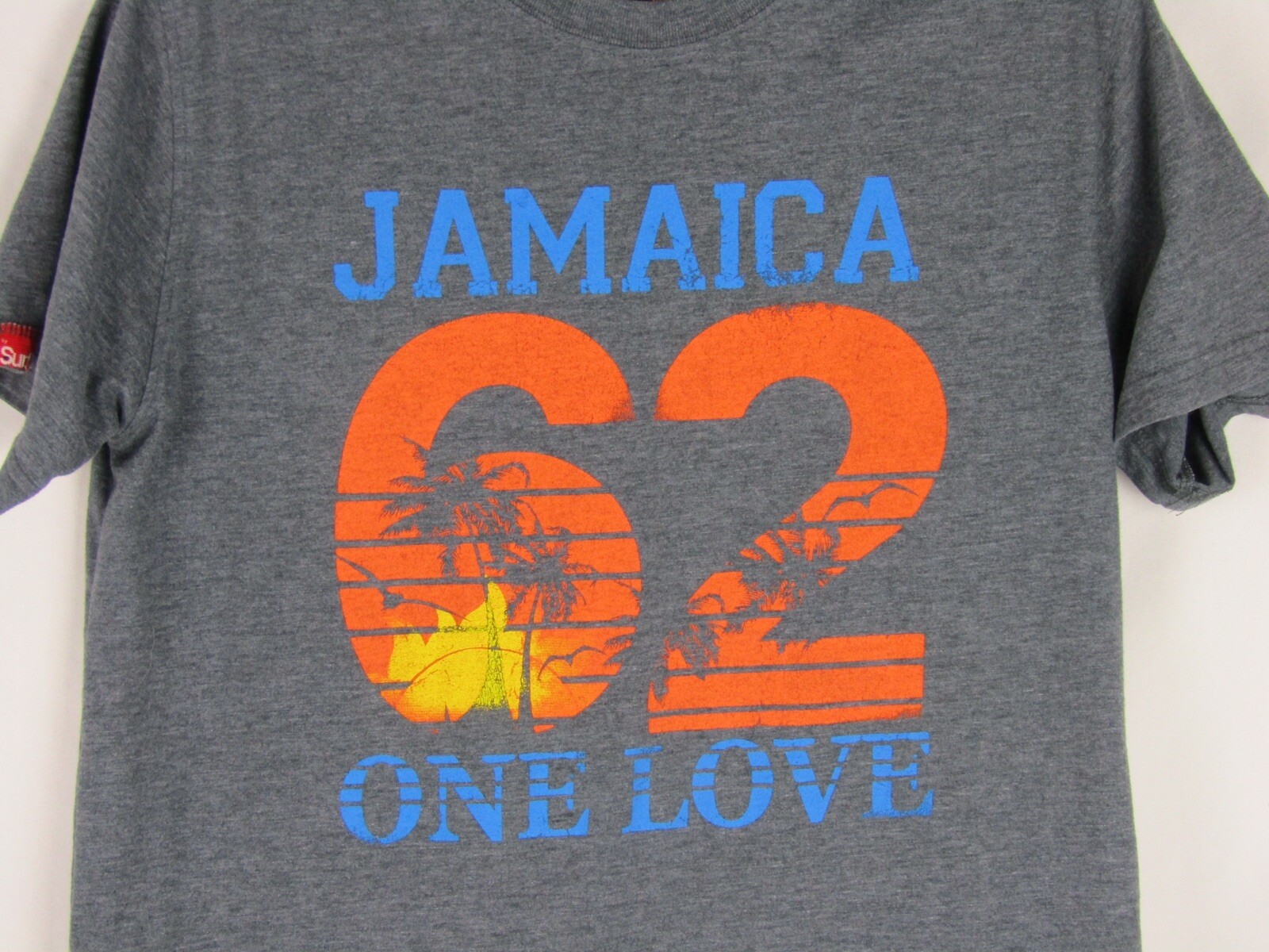 Original Surf Classic Jamaica One Love T Shirt-Men’s M-Dark Gray-Organic Cotton gallery