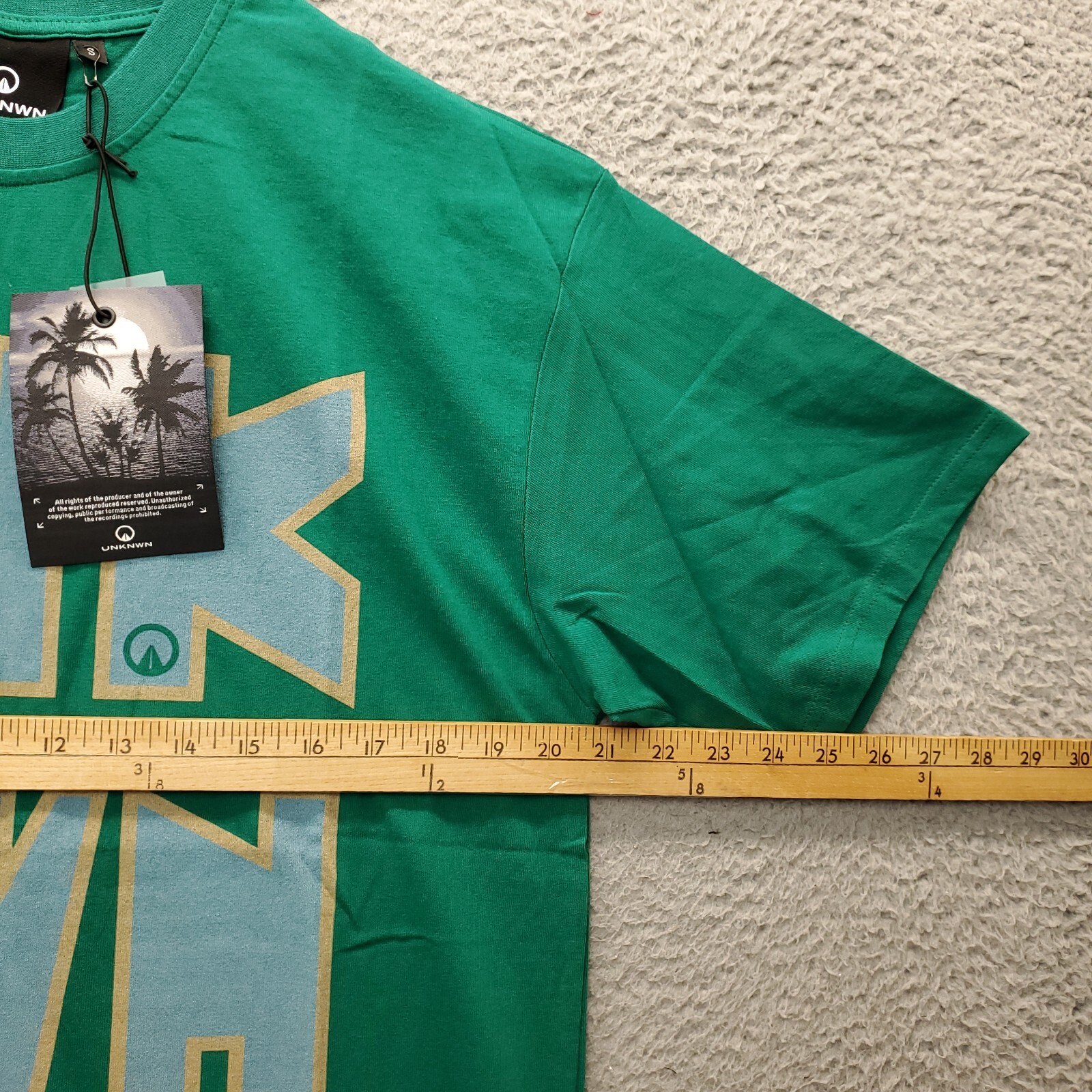 Unknwn Tee Shirt Mens Small Green Short Sleeve Streetwear Oversized Crew Neck gallery