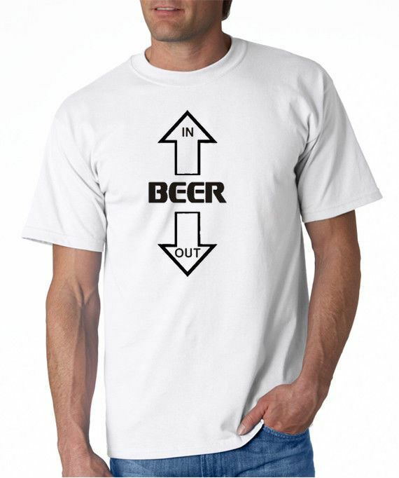 Beer In Beer Out T-shirt Drinking Funny 3 Colors S-3XL gallery