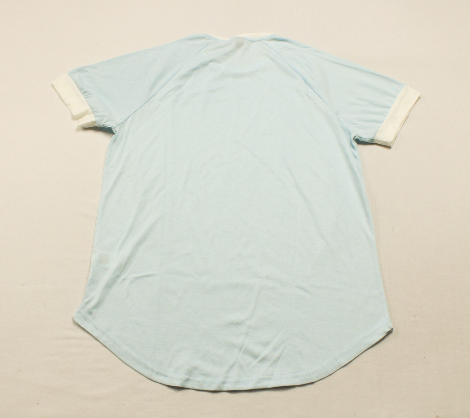 Shein Men's Manfinity Homme Contrast Trim High Low Hem Tee AR8 Blue Medium gallery